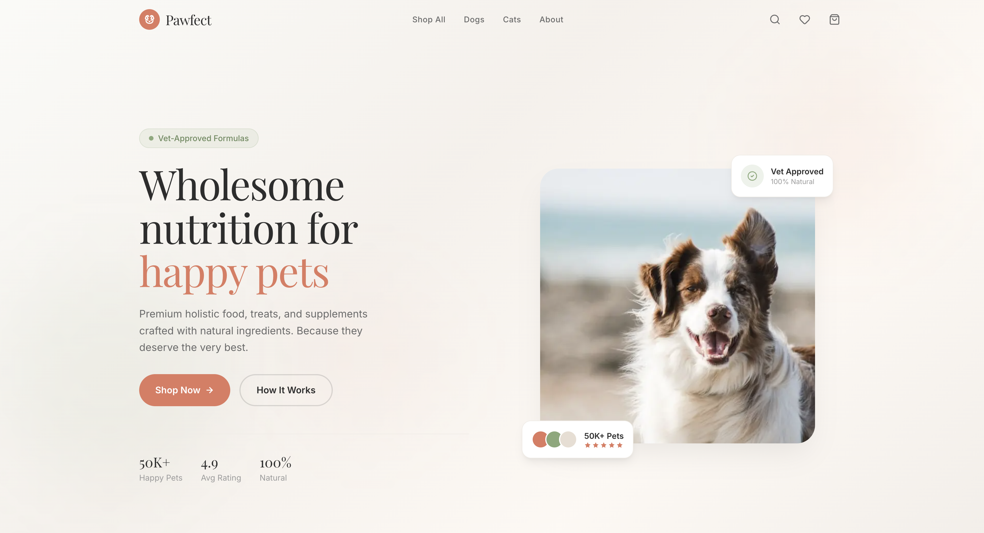 Pawfect homepage